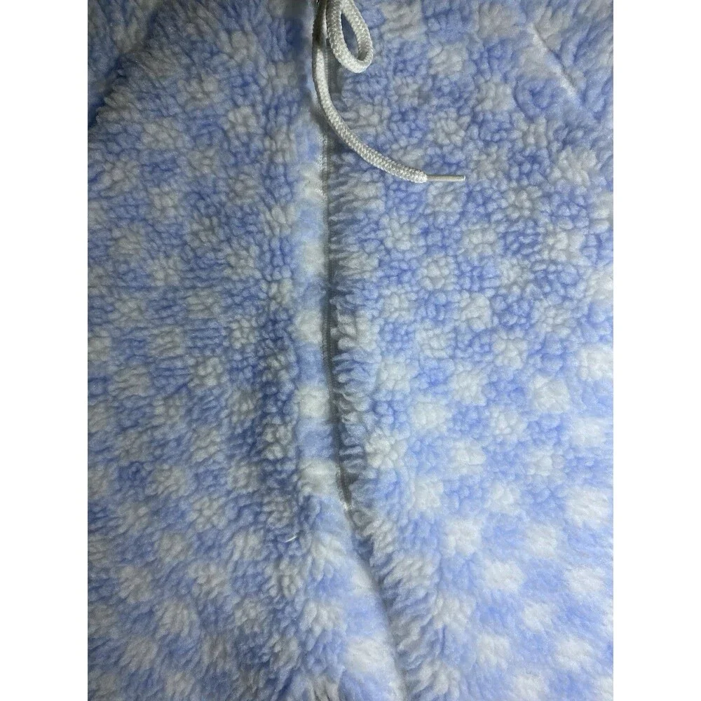 Vintage Sterncraft Baby Bunting Blue White Check - For Doll or Prop Display